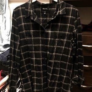 MADEWELL black and white flannel. SIZE: medium